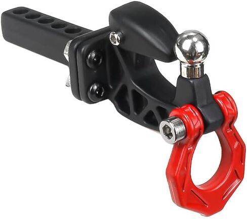 Metal Adjustable RC Trailer Hitch Tow Hook for 1/8 1/10 TRX4 SCX10 KM Tank Crawler Truck Upgrade Part Accessories(Red) in Saudi Arabia