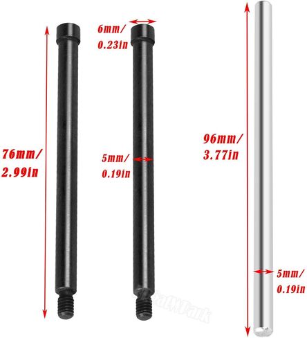 ترقيات دبابيس دبوسات المسمار جزء من ARRM A 1/5 KRATON 8S BLX Outcast 8S BLX ،#45 STEEL Armension Arms Hinge Hinge Pins ، Black in Kuwait