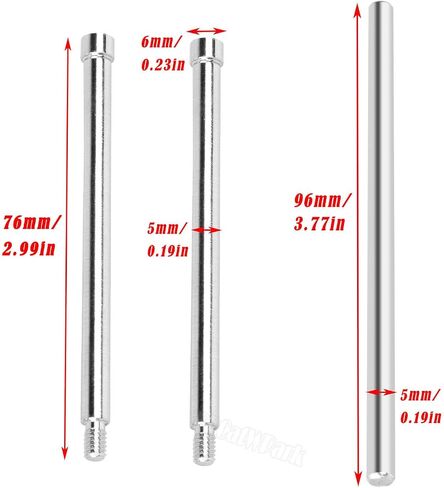 ترقيات دبابيس دبوسات المسمار جزء من ARRM A 1/5 KRATON 8S BLX Outcast 8S BLX ،#45 STEEL Armension Arms Hinge Hinge Pins ، Black in Kuwait