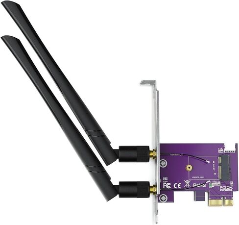 2-Port M.2 NVMe to PCIe 3.0 X4 Adapter M-Key and B-Key, NVME/AHCI SSD to PCIe Expansion Card, Supports 2230, 2242, 2260 and 2280 Drives, with Full Height and Low Profile Bracket in Kuwait