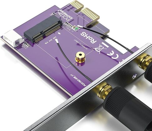 2-Port M.2 NVMe to PCIe 3.0 X4 Adapter M-Key and B-Key, NVME/AHCI SSD to PCIe Expansion Card, Supports 2230, 2242, 2260 and 2280 Drives, with Full Height and Low Profile Bracket in Kuwait