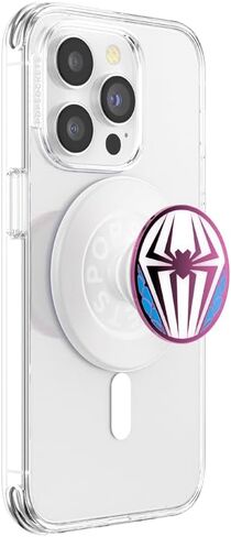 PopSockets Phone Grip Compatible with MagSafe, Phone Holder, Wireless Charging Compatible, Spiderman - Peter Parker Suit in Kuwait