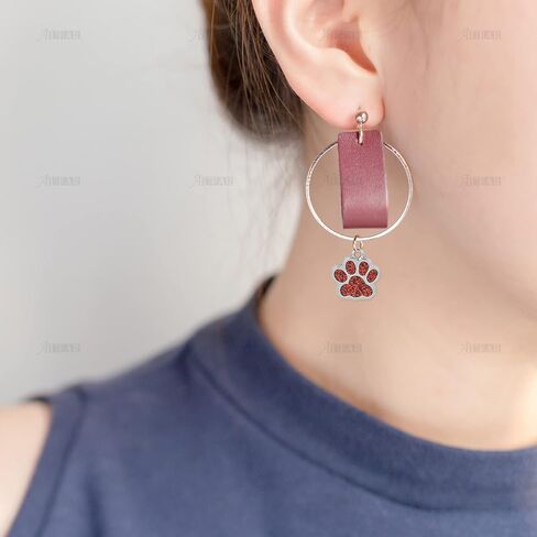 AUEAR, Animal Dog Cat Paw Print Charms Pendants Crystal Beads Glitter Footprint Snap Button for DIY Necklace Bracelet in Saudi Arabia