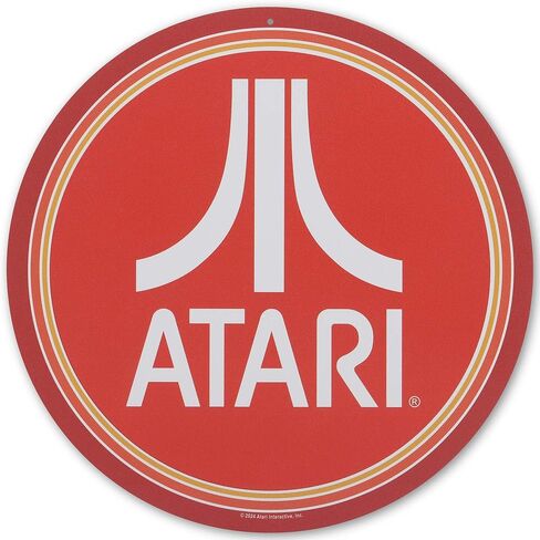 Open Road Brands Atari Star Raiders Logo Round Metal Sign | Vintage Atari Wall Decor for Game Room or Man Cave in Saudi Arabia