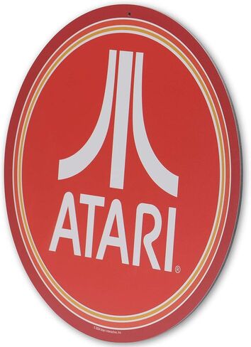 Open Road Brands Atari Star Raiders Logo Round Metal Sign | Vintage Atari Wall Decor for Game Room or Man Cave in Saudi Arabia