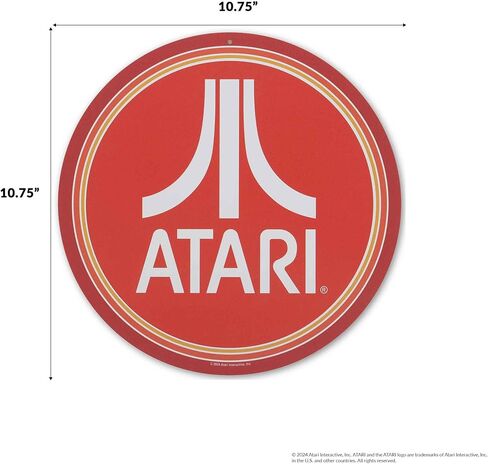 Open Road Brands Atari Star Raiders Logo Round Metal Sign | Vintage Atari Wall Decor for Game Room or Man Cave in Saudi Arabia