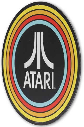 Atari Centipede Logo Round Metal Sign - Vintage Atari Wall Art for Game Room or Man Cave in Kuwait