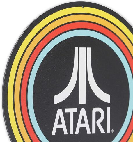 Atari Centipede Logo Round Metal Sign - Vintage Atari Wall Art for Game Room or Man Cave in Kuwait
