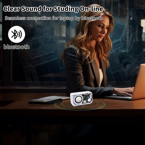 Bluetooth Speaker with RGB Lights,5W Small Wireless Speaker with Clear Sound - Gifts Ideas for Men/Women/Teenagers- Support TWS/TF Card,Portable&Transparent Design in Saudi Arabia