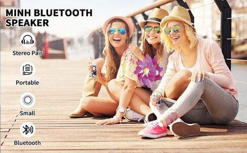 Bluetooth Speaker with RGB Lights,5W Small Wireless Speaker with Clear Sound - Gifts Ideas for Men/Women/Teenagers- Support TWS/TF Card,Portable&Transparent Design in Saudi Arabia