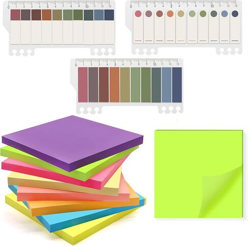 Sticky Notes 4x4 Inches, 8 Pack Bright Color Self Sticky Pads with 600 Pieces Colored Writable Page Markers Sticky Index Tabs for Home, School, Office, Meeting in Saudi Arabia