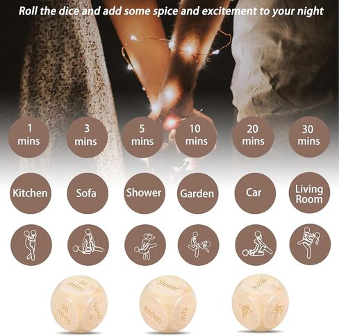 Date Night Dice Game Food Decision Dice Decider Movie Ideas Gifts for Couples Husband Wife Boyfriend Girlfriend Women Men Anniversary Birthday Wedding Engagement Valentines (4pcs Food Movie Love) in Saudi Arabia