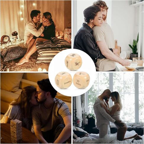 Date Night Dice Game Food Decision Dice Decider Movie Ideas Gifts for Couples Husband Wife Boyfriend Girlfriend Women Men Anniversary Birthday Wedding Engagement Valentines (4pcs Food Movie Love) in Saudi Arabia