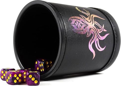Color Shift Dice Cup with Color Transitional Foil - Standard Sized Dice Cup, Perfect for Tabletop Games, RPG, and Wargames (Raven) in Kuwait