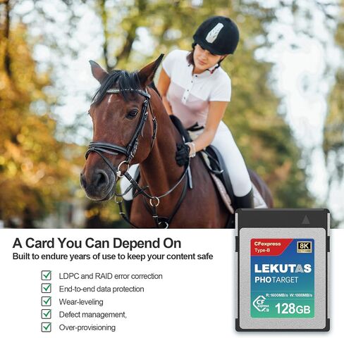 256GB CFexpress Type B Memory Card, R1800MB/s W1500MB/s CFX xqd Cards Type B for Cameras 8K RAW, Compatible with Nikon Z6/Z7/Z9/D6/D500, Canon EOS-1D X Mark III/EOS-R5, S1/S1R, DJI Ronin 4D in Saudi Arabia