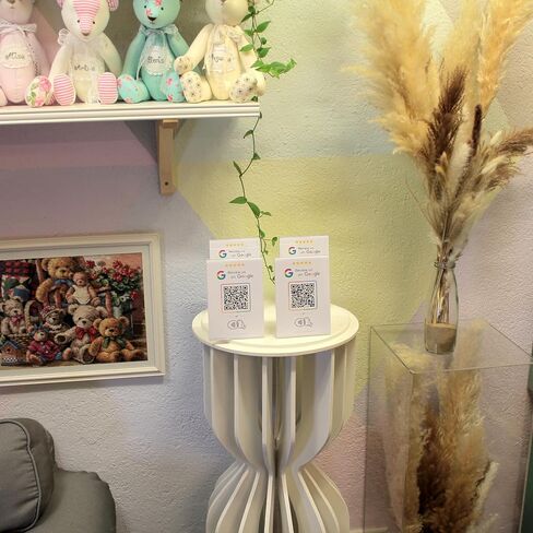 Facebook Followers Stand 4 x 6 inch - L Shape NFC & QR Tap Stand - for All Businesses - Easy Setup, All Phones Compatible - (White, 1 Stand) in Saudi Arabia