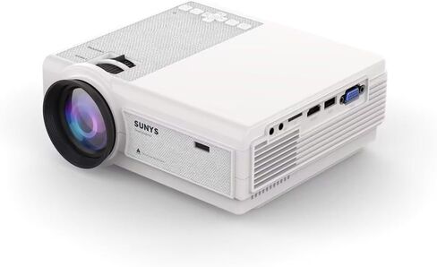 Projector with WiFi and Bluetooth, Native 1080P Full HD, Portable Movie Projector Compatible with Android/iOS/HDMI/USB (Textured Grey) in Saudi Arabia