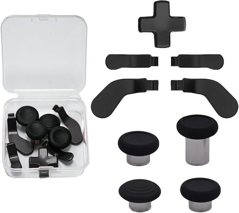 9in1 Elite 2 Controller Paddles for Xbox Elite Series 2/ Series 2 Core/ Series 1 Controller , Elite 2/ 2 Core/ 1 Controller Accessories Parts with 4 Paddles, 4 Thumbsticks, 1 Standard D-Pads (Red) in Saudi Arabia