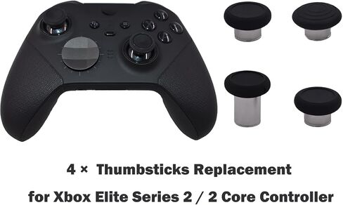 9in1 Elite 2 Controller Paddles for Xbox Elite Series 2/ Series 2 Core/ Series 1 Controller , Elite 2/ 2 Core/ 1 Controller Accessories Parts with 4 Paddles, 4 Thumbsticks, 1 Standard D-Pads (Red) in Saudi Arabia