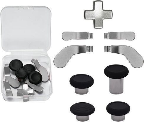 9in1 Elite 2 Controller Paddles for Xbox Elite Series 2/ Series 2 Core/ Series 1 Controller , Elite 2/ 2 Core/ 1 Controller Accessories Parts with 4 Paddles, 4 Thumbsticks, 1 Standard D-Pads (Red) in Saudi Arabia
