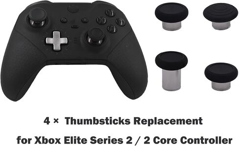 9in1 Elite 2 Controller Paddles for Xbox Elite Series 2/ Series 2 Core/ Series 1 Controller , Elite 2/ 2 Core/ 1 Controller Accessories Parts with 4 Paddles, 4 Thumbsticks, 1 Standard D-Pads (Red) in Saudi Arabia