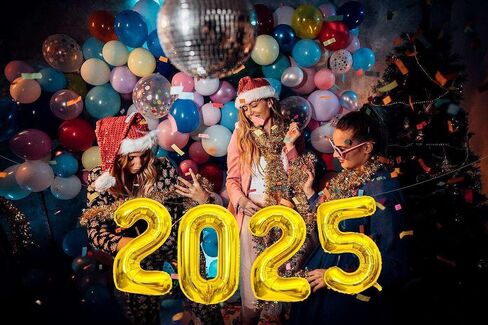 2025 Balloons, 16 Inch Gold 2025 Number Balloons, 2025 Gold Balloons,2025 New Year Gold Balloons for New Year Eve Party Supplies 2025, New Years 2025, Christmas, Graduations Decorations in Saudi Arabia