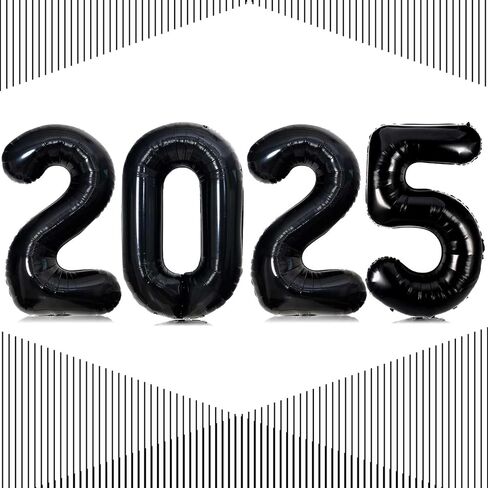 2025 Balloons, 16 Inch Gold 2025 Number Balloons, 2025 Gold Balloons,2025 New Year Gold Balloons for New Year Eve Party Supplies 2025, New Years 2025, Christmas, Graduations Decorations in Saudi Arabia