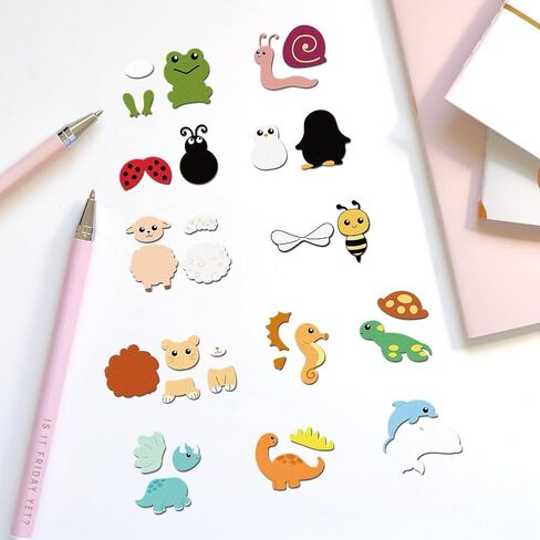 Cartoon Animals Cutting Dies Carbon Steel Die Cuts for Card Making Embossing Tool Scrapbooking Stencils Template for DIY Crafts Album Paper Greeting Card Gift Festival Decor in Saudi Arabia