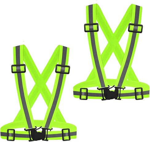 Reflective Vest Reflective Running Vest Men Women Safety Vest High Visibility Vest Night Running Vest Running Gear Adjustable Reflective Safety for Running Walking Cycling in Kuwait