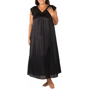 Shadowline Women's Silhouette 53" Short Cap Sleeve Long Gown