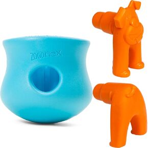 West Paw Zogoflex Holiday Toppl علاج ألغاز لعبة الكلاب - لعبة الكلب للمضغ المعتدلة ، الجلب ، الصيد - يحمل ، يعامل ، كبير ، أكوا أزرق ، سدادة سدادة سدادة السدادة 2 حزمة