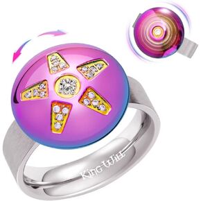 King Will Will Coatiety Spinner Rings Spinner 6mm Stainless Steel Ring Rainbow Coatiety Tidiety Ring Ring Freed For Men 14
