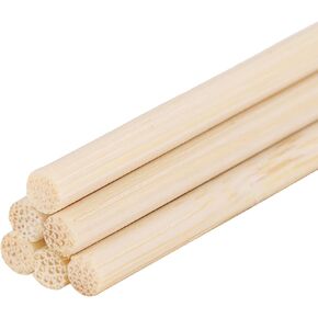 DMiotech 6 Pack 1/8" x 15" Wooden Dowel Rods Unfinished Natural Birch Sticks Wood Craft Sticks for Home Decor Projects and Making DIY Craft,Wood Color