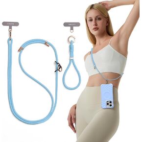 ORNARTO Adjustable Woven Phone Lanyard - Crossbody & Wrist Strap with Premium Metal Buckle, Skin-Friendly and Durable for Woman Man, Universal Compatible with Cell Phones, Black in Kuwait