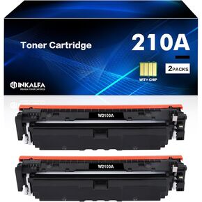 210A خراطيش الحبر الأسود الأسود 2 عبوة: 210x استبدال متوافق مع خراطيش الحبر HP 210A العمل لـ HP Color MFP 4301FDW 4301FDN PRO 4201DW 4201DN Series الطابعة 210 W2100A W2100X WENK HILE ENK عالية