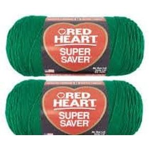 BULK BUY: Red Heart Super Saver (2 pack) (Paddy Green ، 7 Oz كل Skein)