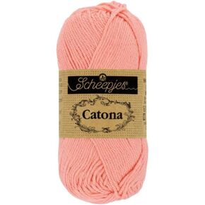 Catona Scheepjes 50gm ercerized Cotton Yarn (264 Light Coral)