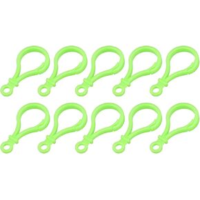METALLIXITY Lobster Clasp (48mm/1.89") 24Pcs, Plastic Lanyard Hook Keychains Clip- for Handmade Keychains Lanyard, Light Green