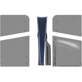 Transparent Console Case for PS5 Pro Disc Edition Hard Faceplate Transparent Protector Console Protective Shell Accessories (Translucent Blue)