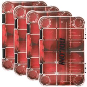 Goloni Fishing Tackle Box,Plastic Clear Fishing Storage Organizer Box With Removable Dividers,3600 Tackle Trays,Storage Lure Box for Lures 4 Pack