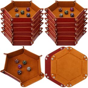 12 PCS DICE RATHER TOLLING DICE DICE TRAY PU LEALLE DICE RESTRAIN in Saudi Arabia
