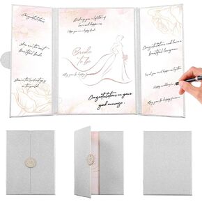 Lebaley Bridal Shower Decorations Rose Gold Bride لتكون ضيفًا بديلًا توقيعًا ضيفًا زفافًا ضيفًا زفافًا دش الدش الدش الزفاف هدايا لحفل الزفاف
