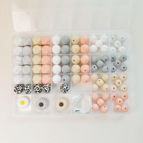 104pcs حبات السيليكون DIY مجموعة من طقم صنع الحبل المرن ، أنماط/ألوان/أشكال حبات مطاطية كبيرة ، لسلسلة مفاتيح DIY/مطرز/سلسلة/سوار وغيرها من الديكورات