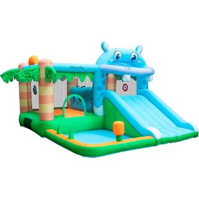 Inflatable Bounce House with Blower Playhouse Castle with Double Slides Ball Pit Pool for Kids 2-12 Wet and Dry in Kuwait