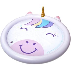 لعبة Bigmouth Inc Splash Pad Sprinkler Water للأطفال ، لعبة رذاذ الفناء الخلفي الصيفي في الهواء الطلق للأطفال الصغار - يونيكورن