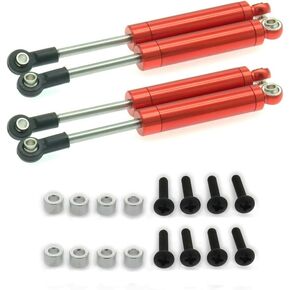 4 عبوات امتصاص الصدمات مثبطات داخلية 102 ملم ل 1/10 شاحنة زاحف HSP HPI المحورية Tamiya Losi RC Metal Metal Metal (Red)