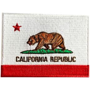 California Flag Flag Iron-On/Sew-On Detizered Patch للسترات/حقائب الظهر/القبعات ، 3.5 × 2.5 بوصة ، (1 جهاز كمبيوتر)-بواسطة Mr. Patches