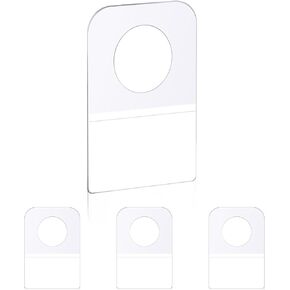 500 Pieces Clear Plastic Slot Hole Adhesive Hang Tags Adhesive Hang Tabs Hooks Adhesive Tabs Retail Hang Tabs Plastic Hang Tags for Retail Store Display in Business (1-1/4 x 7/8 Inch, Vivid Style)