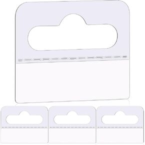 500 Pieces Clear Plastic Slot Hole Adhesive Hang Tags Adhesive Hang Tabs Hooks Adhesive Tabs Retail Hang Tabs Plastic Hang Tags for Retail Store Display in Business (1-1/4 x 7/8 Inch, Vivid Style) in Saudi Arabia