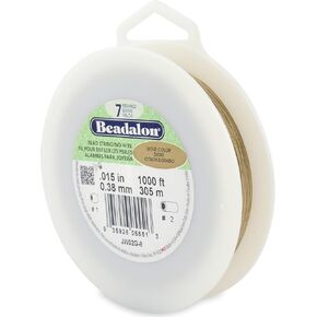 Beadalon 7-Strand 0.015" (0.38 mm) 1000 ft (305 m) Gold Color Bead Stringing Wire